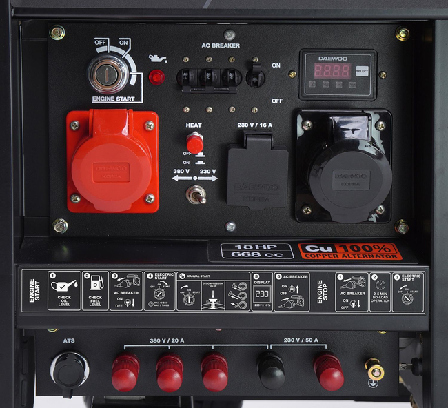 DAEWOO DDAE 9000DXE-3 DIESELOVÝ GENERÁTOR 1x16A 380V 1x32A 230V AVR 16 HP - OFICIÁLNÍ DISTRIBUTOR - AUTORIZOVANÝ PRODEJCE DAEWOO