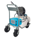 MASTERCUT KF-60-C2 OPRYSKIWACZ WÓZKOWY ELEKTRYCZNY AKUMULATOROWY JEZDNY TACZKOWY WÓZKOWY NA KOŁACH 60L 12V 12AH