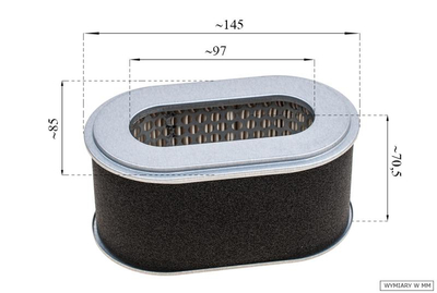 Robin EX27 9HP 8R04-45 air filter