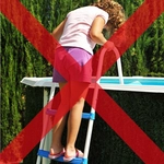 HECHT 00091 SWIMMING POOL LADDER LADDER FOR SWIMMING POOLS, INFLATABLE POOLS, KIDDIE POOLS - OFFICIAL DISTRIBUTOR - AUTHORIZED HECHT DEALER