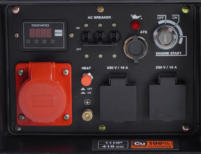 DAEWOO DDAE 6000XE-3 DIESELOVÝ GENERÁTOR 2x16A 230V, 1x32A 380V AVR 11 hp - OFICIÁLNÍ DISTRIBUTOR - AUTORIZOVANÝ PRODEJCE DAEWOO