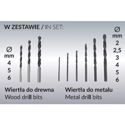 ZESTAW NARZĘDZI W WALIZCE DEDRA SAS+ALL DED7030A02, WKRĘTARKA, DWA AKUMULATOY 2AH, ŁADOWARKA, AKCESORIA 9 SZT.