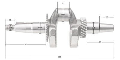 Wał korbowy Rato silnik R210 glebogryzarka GL05 13300-Z141410-0000