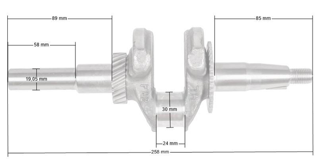 Loncin G200F(D) LC168F-2 crankshaft ORIGINAL PART