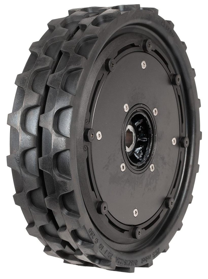 Koło kosiarki Wiper tył Trekker S 042Z12000A widok z przodu