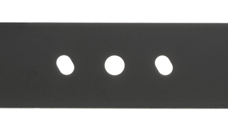 Nóż do kosiarki – detale otworów montażowych 12 mm i 9×12,5 mm