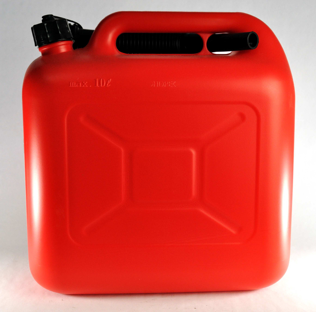 REXXON 10L CANISTER WITH FUNNEL BUBBLE TANK FUEL CONTAINER GASOLINE LIQUIDS CARNISTER WITH APPROVAL
