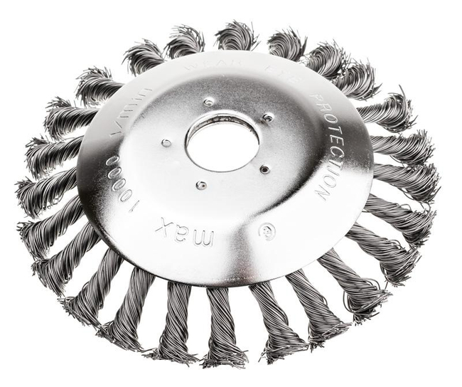 Brush for cleaning paving stones braided wire 152x25.4mm 520075