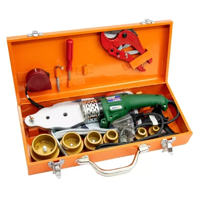 DEDRA DED7514 1500W PLASTIC PIPE AND FITTING WELDER, METAL CASE, RANGE 16-63MM, PE, PP, PB
