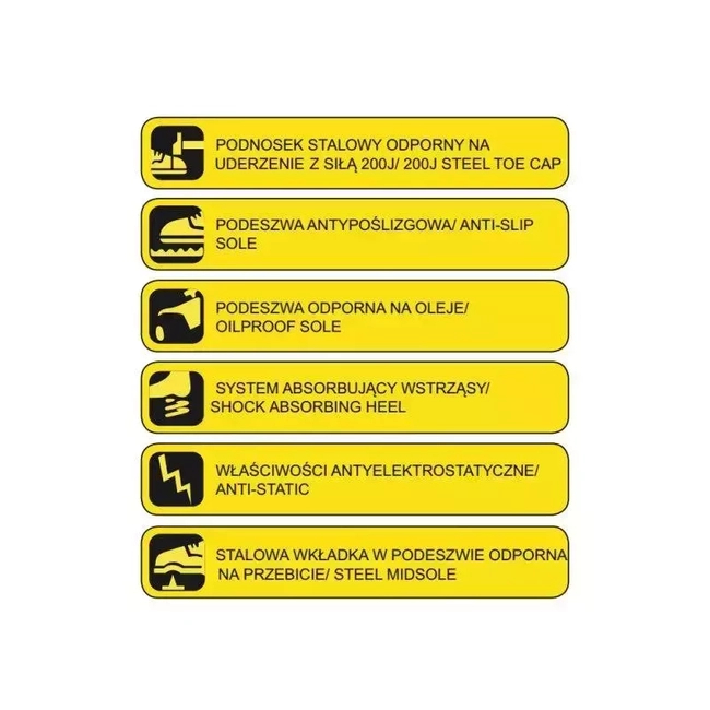 PÓŁBUTY BEZPIECZNE, BUTY BHP DEDRA BH9P1A-45 SKÓRZANE, ROZMIAR: 45, KAT.S1P SRC