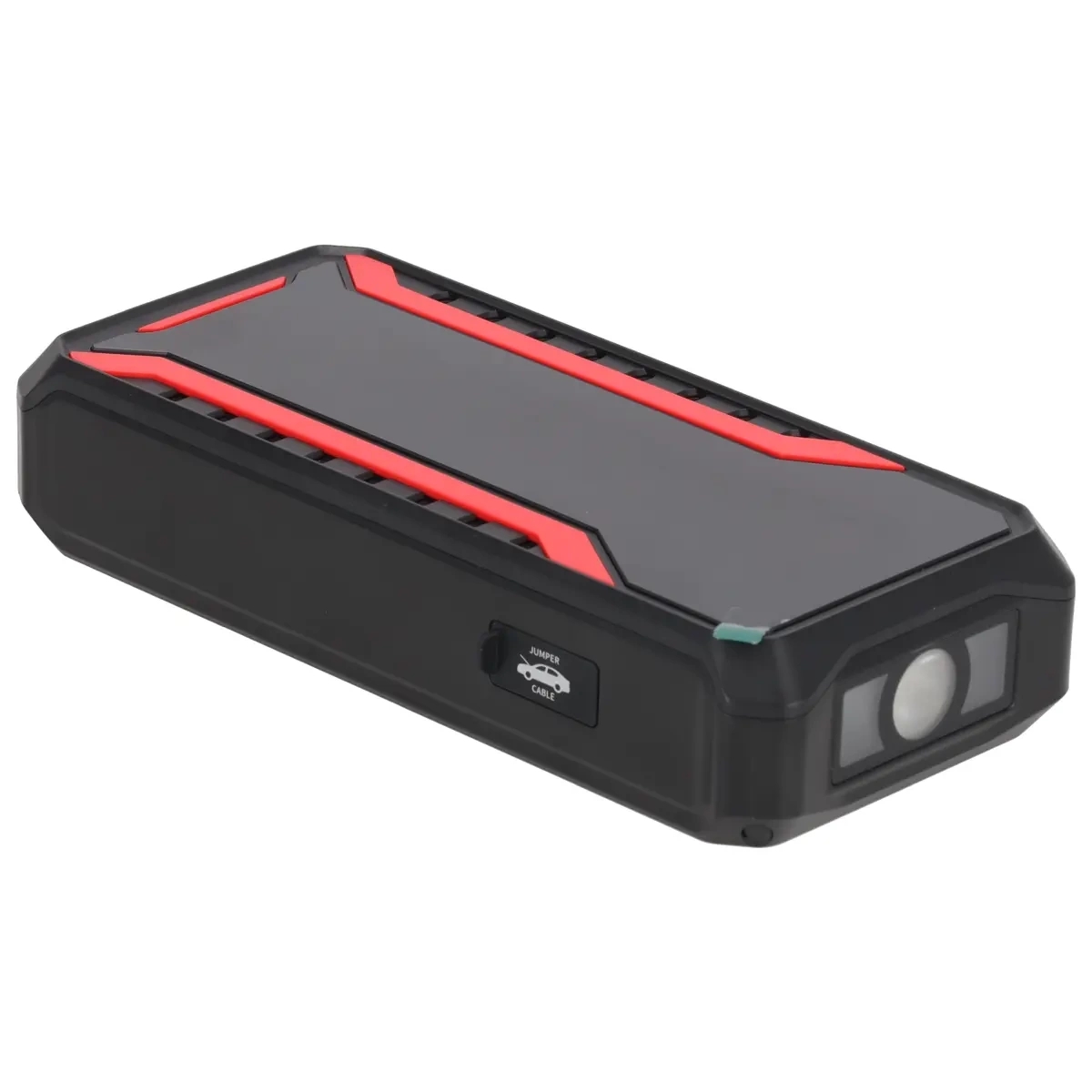 Powerbank rozruchowy 12000mAh - widok z boku z gniazdami