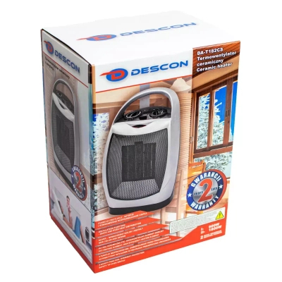 KERAMICKÝ VENTILÁTOR S OSCILACÍ DESCON DA-T182CS 1800W