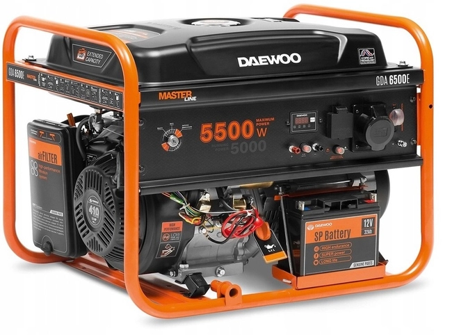 DAEWOO GDA 6500E GENERATE GENERATOR WITH INTRODUCTOR 1x16A, 1x32A AVR 5.5kW POWER - OFFICIAL DISTRIBUTOR - AUTHORIZED DAEWOO DEALER