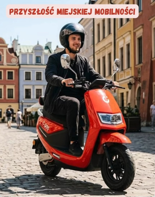 Cedrus Luyuan C-GO-5R-MB5 skuter elektryczny akumulatorowy motorower czerwony