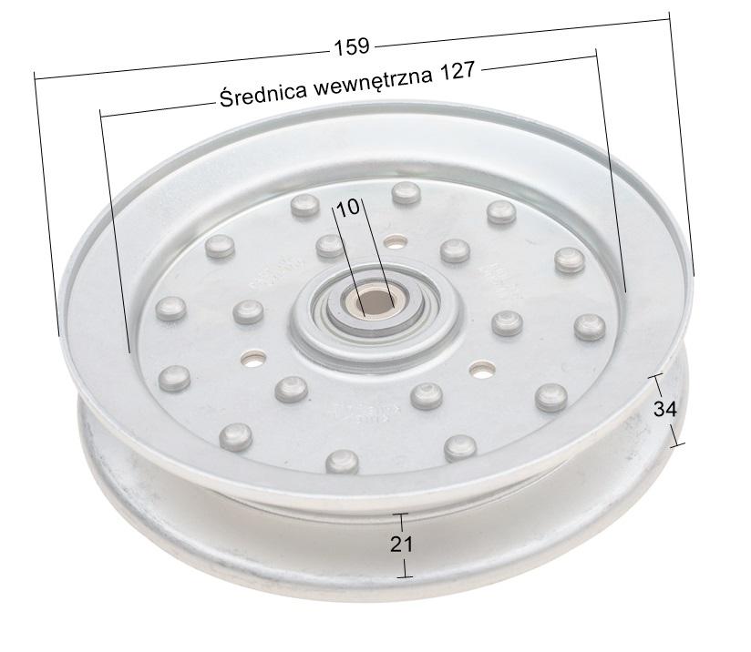 Koło pasowe Ferris IS700 ISX2200 widok z góry