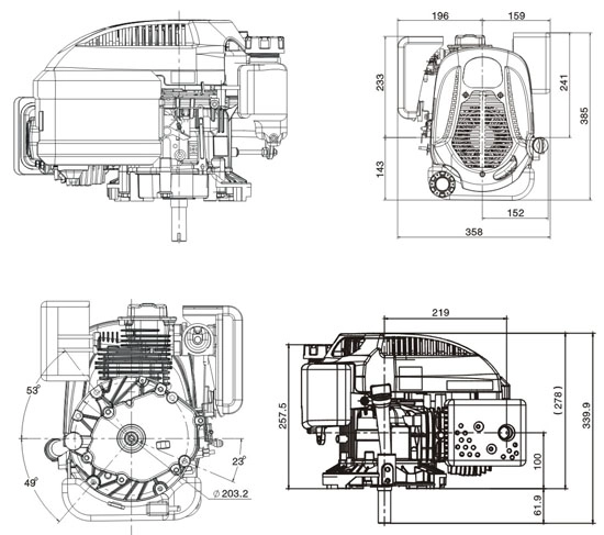 LONCIN LC1P70FC-P E-START MOTOR FOR PETROL MOWERS 6.5 HP 196 cm3 VERTICAL VALVE SHAFT 25x80mm WITH STARTER MOTOR HONDA , VANGUARD , B&S , BRIGGS & STRATTON, KOHLER, KAWASAKI