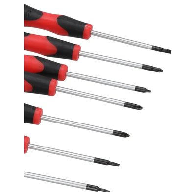 DEDRA 06A080 7-Piece Precision Screwdriver Set. CrV SL/PH Magnetic Screwdrivers