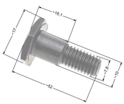 NAC clutch bolts kpl. with washers (2 x bolt + 4 x washer) NZ200 market mowers