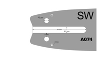 Guide bar 14 3/8 1.3 mm A074 Stihl SARP 14E3PT50