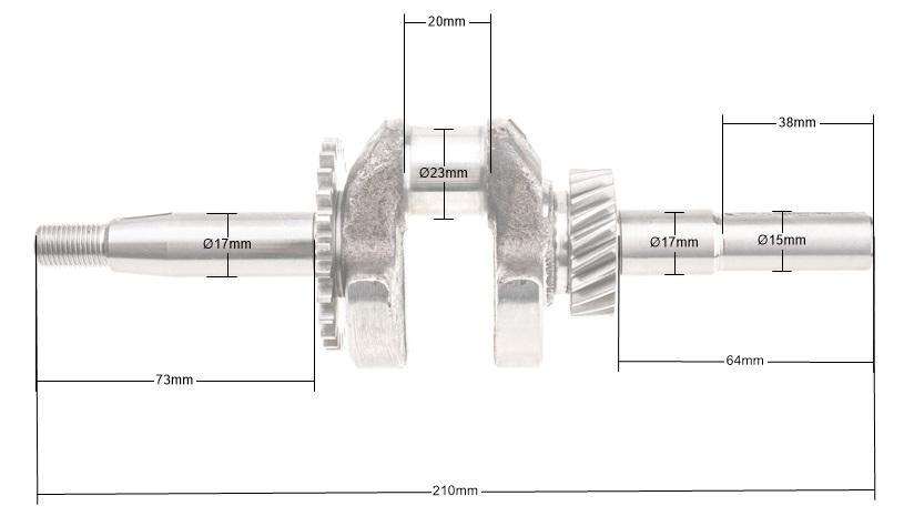 Wał korbowy Weima W80F – wymiary i schemat montażowy