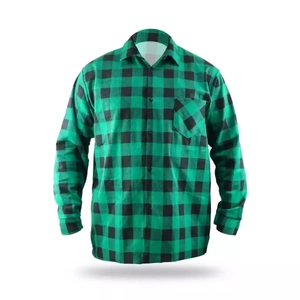 Green flannel shirt, size.S, 100% cotton