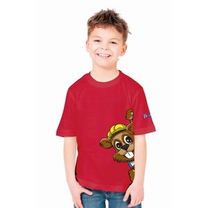 Children's t-shirt DEDRUŚ red, size. 10/146cm, 100% cotton