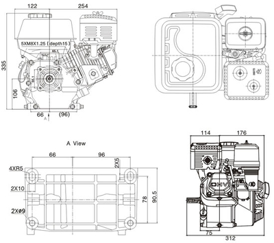 LONCIN G200F-A-M BENZÍNOVÝ MOTOR 6,5 HP Hřídel 20 mm LONCIN G200 FAM MOTOR HONDA GX160 , GX200, B&S , BRIGGS& STRATTON - OFICIÁLNÍ DISTRIBUTOR - AUTORIZOVANÝ PRODEJCE LONCINU