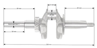 Wał korbowy Loncin LC170FDS CZĘŚĆ ORYGINALNA 130290178-0001