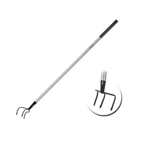 DEDRA Garden 80B072 Zahradní trojzubec 128 cm, kultivátor, hroty, kovová rukojeť