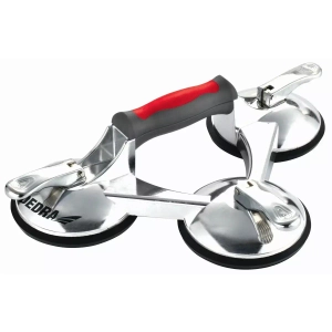 DEDRA DED06P13 TRIPLE GLASS SUCKER 3X123MM, MAX 180KG, ALUMINUM