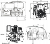 Loncin LC1P92F Silnik Do Traktorka 16 KM 452 cm³ Wał 25,4 mm EMAK K1600 AL-KO 450