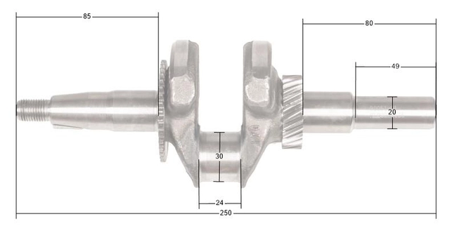 Loncin G200F(D) crankshaft replacement.130290787-0001 ORIGINAL PART 130290051-0001