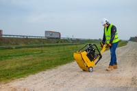 CEDRUS ZG04 160 KG DIESEL SOIL COMPACTOR WITH HYDRAULIC REVERSE TWO-WAY FORWARD-REVERSE PLATE COMPACTOR 6.9 KM + TRANSPORT WHEELS - AUTHORIZED CEDRUS DEALER