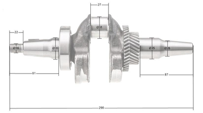 Rato engine R440 crankshaft 13300-Z191310-RBTM