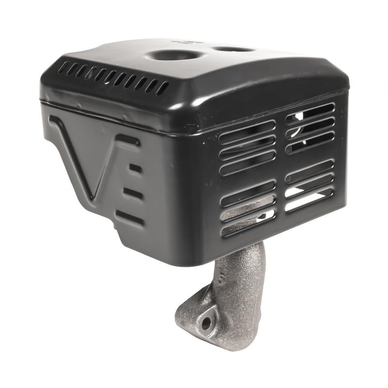 Tłumik Loncin G270F G240F – widok z boku i osłony termicznej