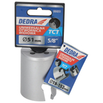 DEDRA 08X051 Otwornica uniwersalna TCT widiowa 51 mm 5/8'' HCS HM do drewna metalu PCV