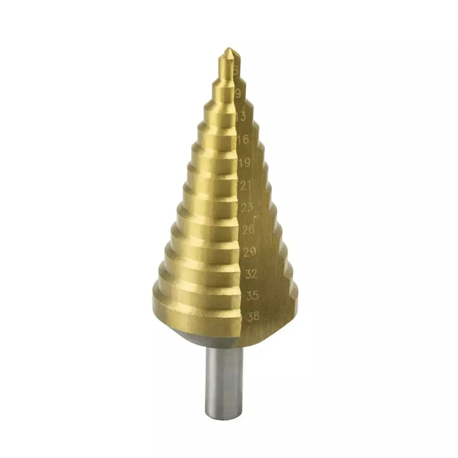 Step drill bit 6-38mm, HSS,TiN