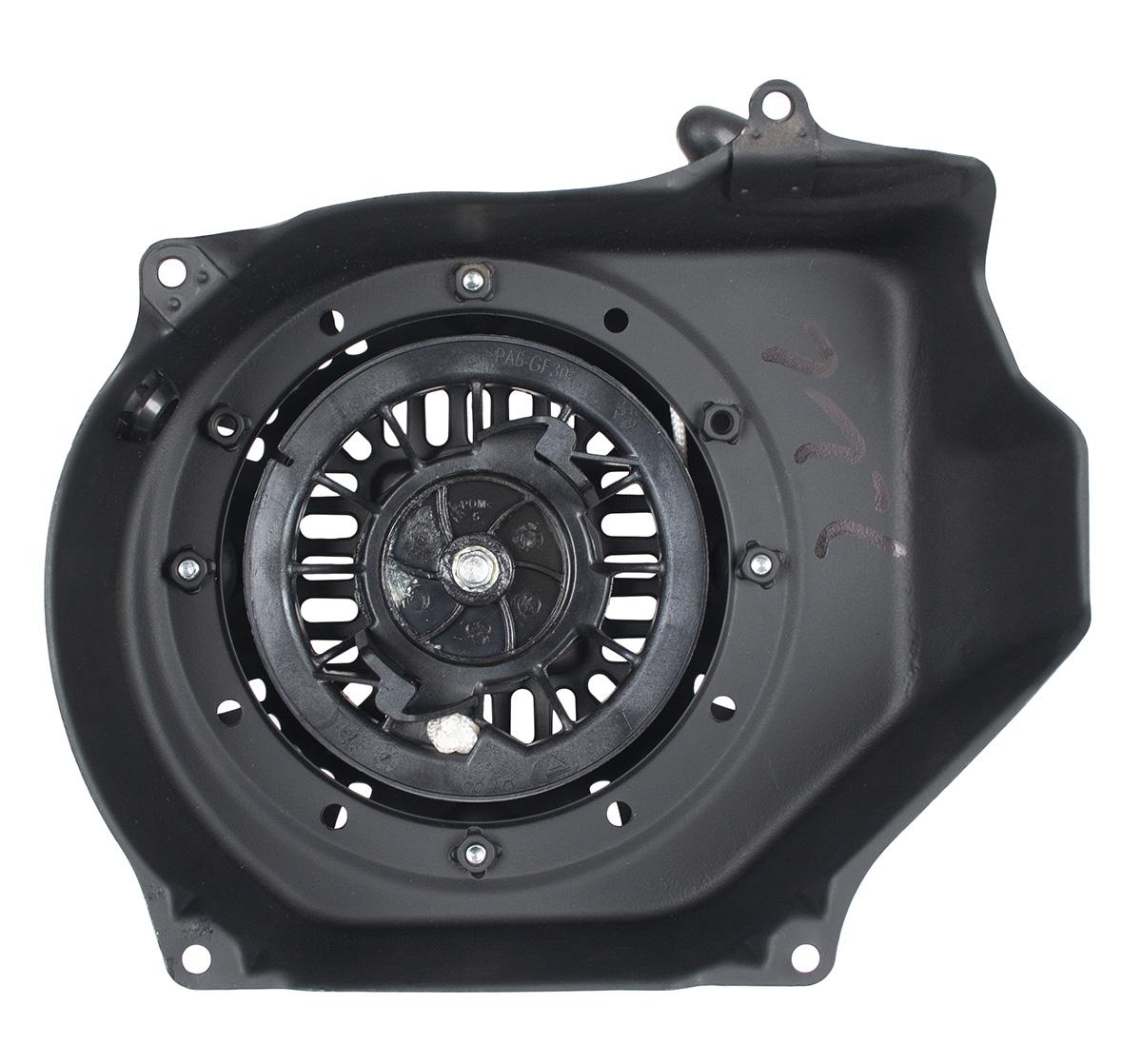 Rozrusznik z osłoną wentylatora Loncin G200F CZĘŚĆ ORYGINALNA 193490133-0001 - widok od strony koła zamachowego