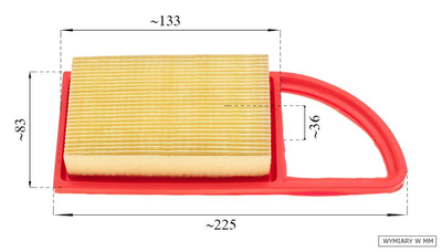 Stihl BR600 air filter 8R09-72