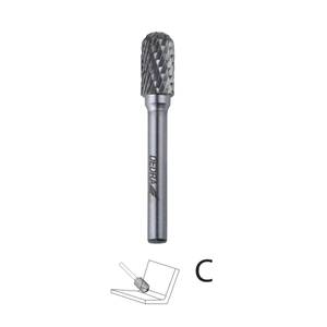 DEDRA DED7948 frez trzpieniowy walcowy zaokrąglony C10x20mm 6mm, pilnik obrotowy do metalu węglikowy