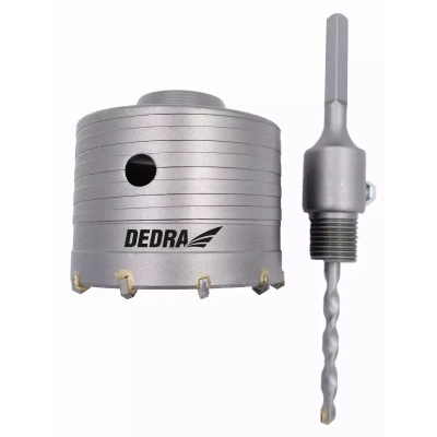 DEDRA DED1507-X Wiertło koronkowe HM/TCT 100 mm HEX, otwornica koronka do betonu i cegły