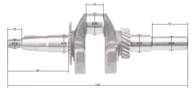 Rato cylindrical crankshaft R210 20 mm 13300-Z140810-0000