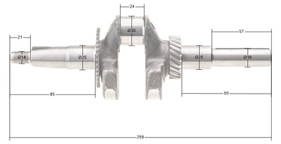 Cedrus scarifier WR01 crankshaft 15310-E030050-00000