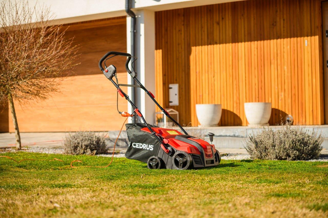 CEDRUS WE38 GREEN AREATOR 2-in-1 AERATOR + 2 ROLLERS 1800W / 38cm CEDWE38 - EWIMAX - OFFICIAL DISTRIBUTOR - AUTHORIZED DEALER CEDRUS