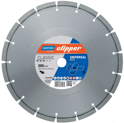 NORTON CLIPPER TARCZA DIAMENTOWA UNIWERSALNA NORTON CLIPPER CLASSIC UNIVERSAL LASER 300-10X2.5 300mm X 20mm do NORTON CLIPPER CP512 OFICJALNY DYSTRYBUTOR - AUTORYZOWANY DEALER NORTON CLIPPER