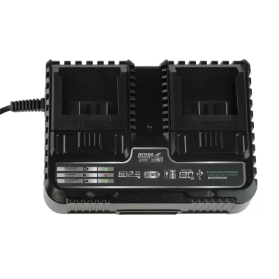CHARGER FOR TWO BATTERIES, DEDRA SAS+ALL POWER SUPPLY DED7038V FITS DED7032, DED7034, DED7035, DED6936, DED6937