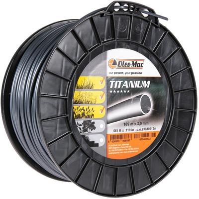 ŻYŁKA TNĄCA OLEO-MAC TITANIUM OKRĄGŁA 3mm  x 168 m. PROFESJONALNA DO KOSY PROFIL OKRĄGŁY SZPULA - OFICJALNY DYSTRYBUTOR - AUTORYZOWANY DEALER OLEO MAC