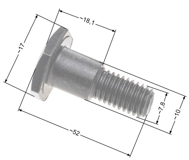NAC clutch bolts kpl. with washers (2 x bolt + 4 x washer) NZ200 market mowers