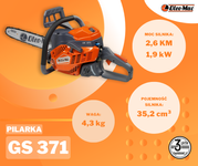 OLEO-MAC GS 371 PIŁA PILARKA PRZECINARKA SPALINOWA ŁANCUCHOWA DO DREWNA 2.6 KM PREMIUM 50189151E2 OFICJALNY DYSTRYBUTOR - AUTORYZOWANY DEALER OLEO-MAC