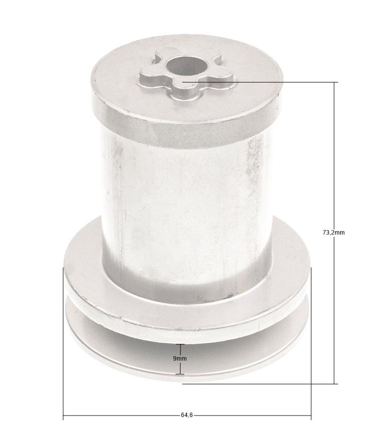 Adapter RO15991 – wymiary i wysokość całkowita 73,2 mm